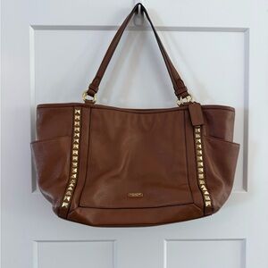 Coach brown stud purse